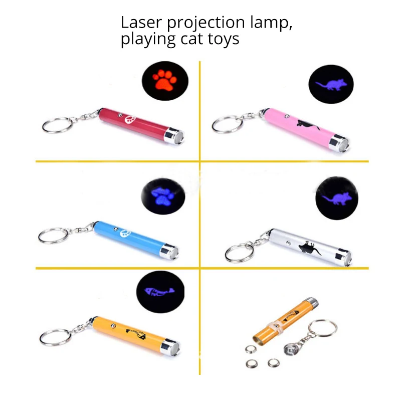1 шт., портативная игрушка для домашних животных, кошек, креативные и забавные игрушки для кошек, светодиодный лазерный указатель, светильник, ручка с яркой анимацией, мышь, тени