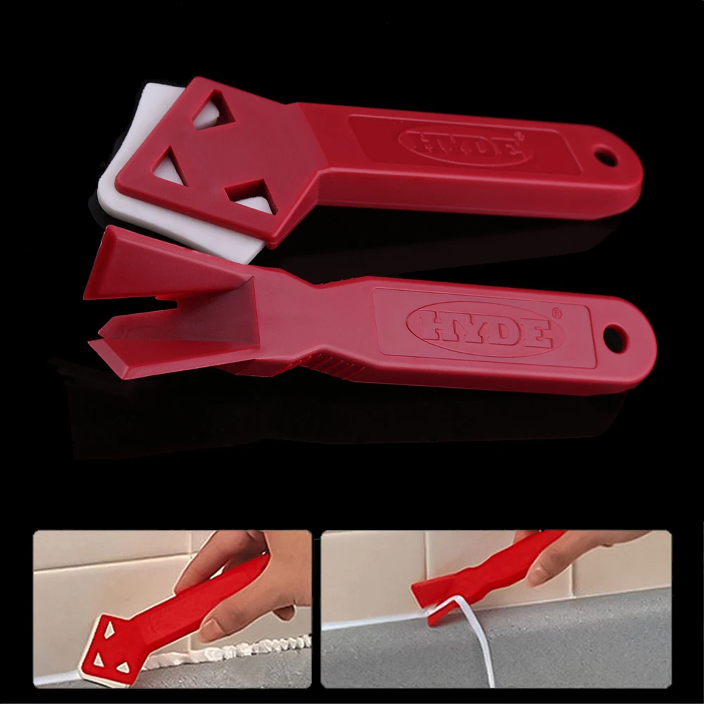

2Pcs Window Door Silicone Glass Cement Scraper Tool Caulking Finishing Sealant Grout Remover Silicone Spreader Spatula Tool