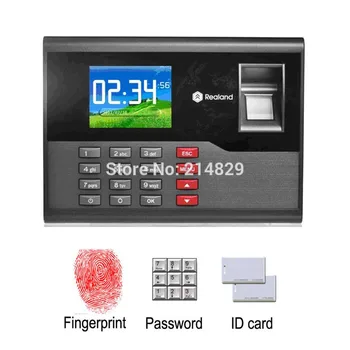 

Free shipping Fingerprint Time attendance TFT Time Recorder Clock System A-C121