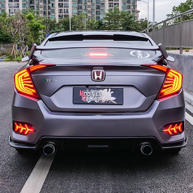 Rear Trunk Spoiler For 2016-2017 Honda Civic Sedan - OEM Style ABS Plastic Spoiler