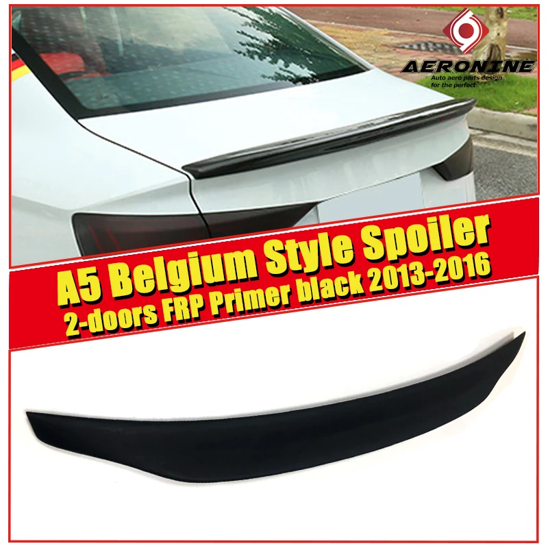 

FRP Unpainted Rear Trunk Boot Lip Wing Spoiler For Audi A5 A5Q Coupe standard 2-Door 2013-16 Belgium Style Boot Lip wing Spoiler