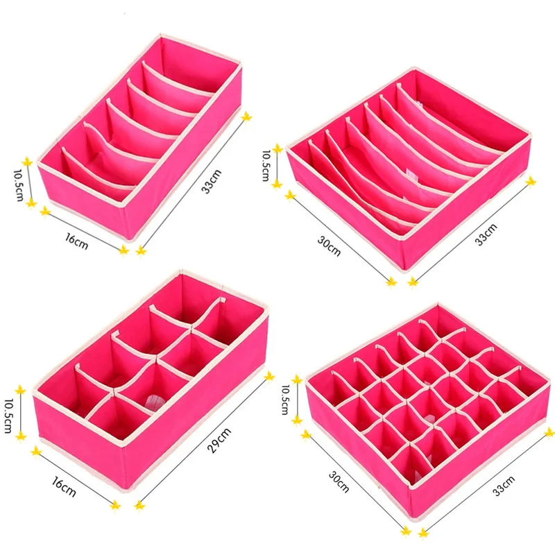 Складные нетканые ящики для хранения, наборы, нижнее белье, галстуки, носки, шорты, бюстгальтер, разделитель, контейнер