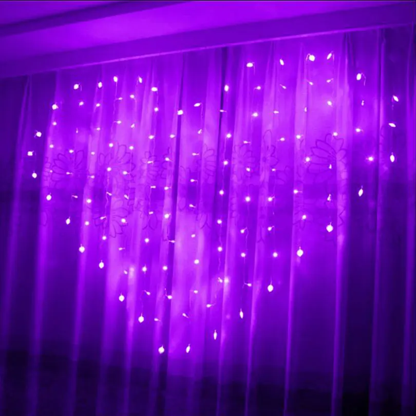 1.5x1.4m Heart Shape LED String Holiday Light Christmas Wedding Decoracao led icicle Curtain ...