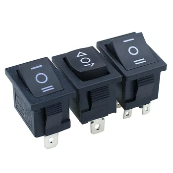 

1PCS KCD1 Mini Black 3 Pin / 6 pin On/Off/On Rocker Switch AC 6A/250V10A/125V
