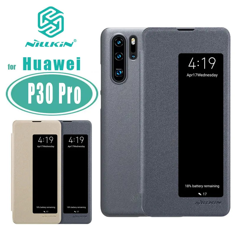 Чехол P30 Pro для Huawei чехол NILLKIN блестящие роскошные кожаные чехлы книжки задняя