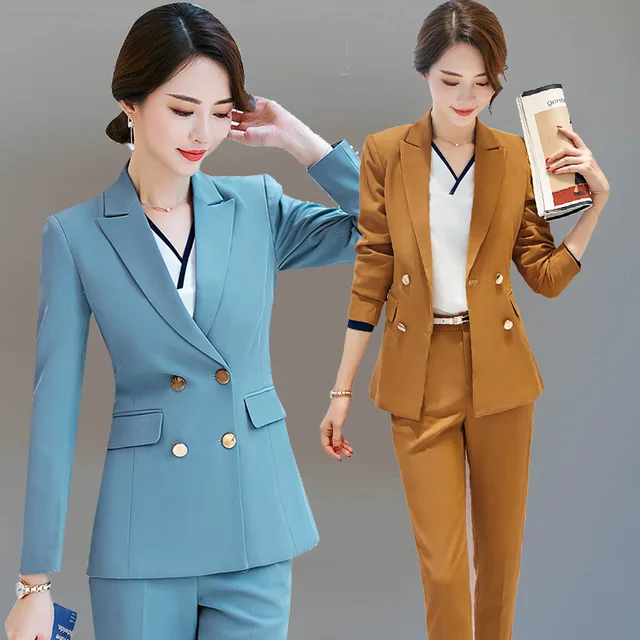Cheap High Quality Simple Solid Color Small Suit Suit Female New Casual Fashion Suit Korean Temperament Slim Two-piece Suit Cheap High Quality Simple Solid Color Small Suit Suit Female New Casual Fashion Suit Korean Temperament Slim Two-piece Suit