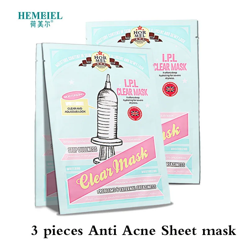 

HEMEIEL Cleansing Face Mask Anti Acne Shrink Pores Korean cosmetics facial mask tissue Blackhead Mascarillas Facial Sheet Mask