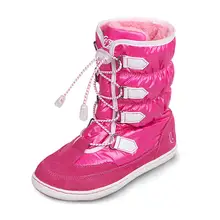 Uovo Brand New Girls Winter Boots Ski Cloth And Suede Leather Warm Kids Shoes Children Slip-Resistant Boots Chaussure EU26-39