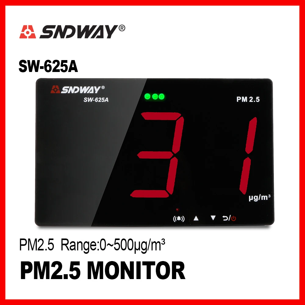 

SNDWAY Gas Analyzers Gas Getector Air Quality Monitor Portable Mini Combustible PM2.5 Wall Mounted Detector SW-625A Gas Getector