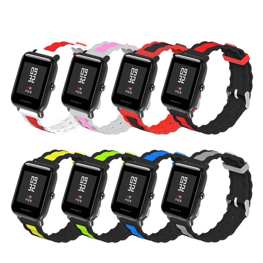 Ремешок силиконовый для Amazfit Bip сменный спортивный браслет Xiaomi Huami Молодежные
