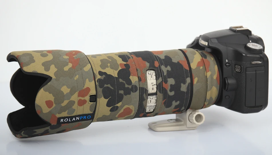 Линзы rolanpro камуфляж пальто дождевик для Canon EF 70-200 мм F2.8 L IS III USM пистолеты защитный чехол рукав DSLR защита