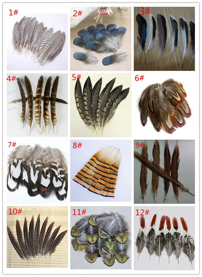 Wholesale!100PCS variety of different styles & peacock feathers of