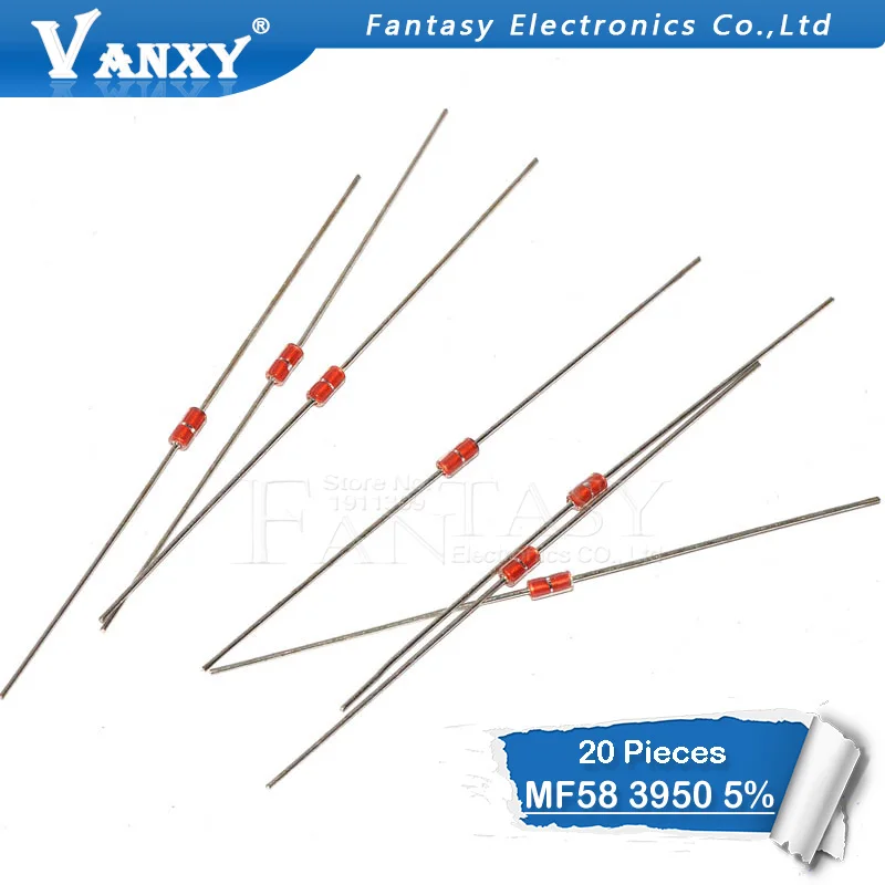 20 шт. терморезистор NTC MF58 3950 B 10K ohm 5%|10k ohm|ntc mf58thermal resistor |