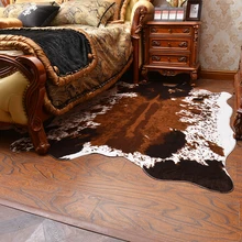 Мягкий искусственный мех ковер черный белый корова коврики с принтом и ковры для гостиной спальни теплый Диван Декоративные Коврики