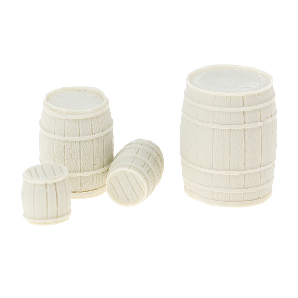1/35 Sand Table Resin Cask Model 4Pcs for Diorama Scenery Building Prps DIY Craft