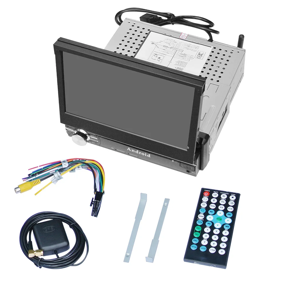 Cheap Universal 1 din Android 6.0 Quad Core Car DVD player GPS Wifi BT Radio BT 1GB RAM 16GB 4G SIM LTE Network SWC RDS CD 16