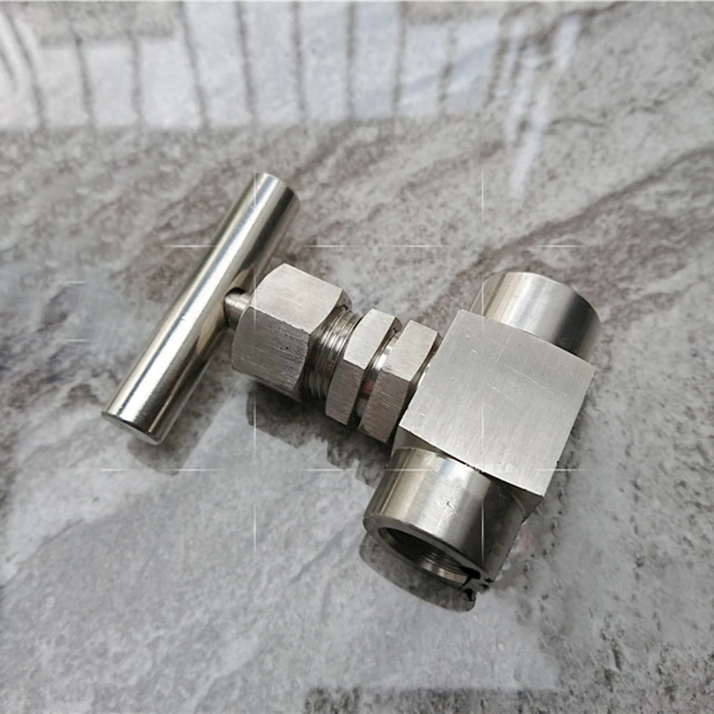 

1/8" 1/4" 3/8" 1/2" BSP Female Angle/Straight Needle Valve Crane 915 PSI Bulkhead 304 Stainless Flow Control With Handle
