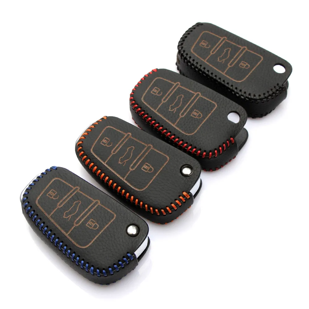 

Handwork leather cover wallet pocket for Audi A4 B6 A3 A6 C5 Q7 A1 A5 A7 A8 Q5 R8 TT S5 S6 S7 S8 SQ5 flip key remote protector