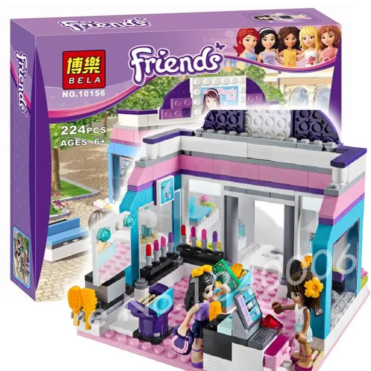 220pcs Bela 10156 font b new b font Friend Series Butterfly Beauty Shop Emma Model Buliding