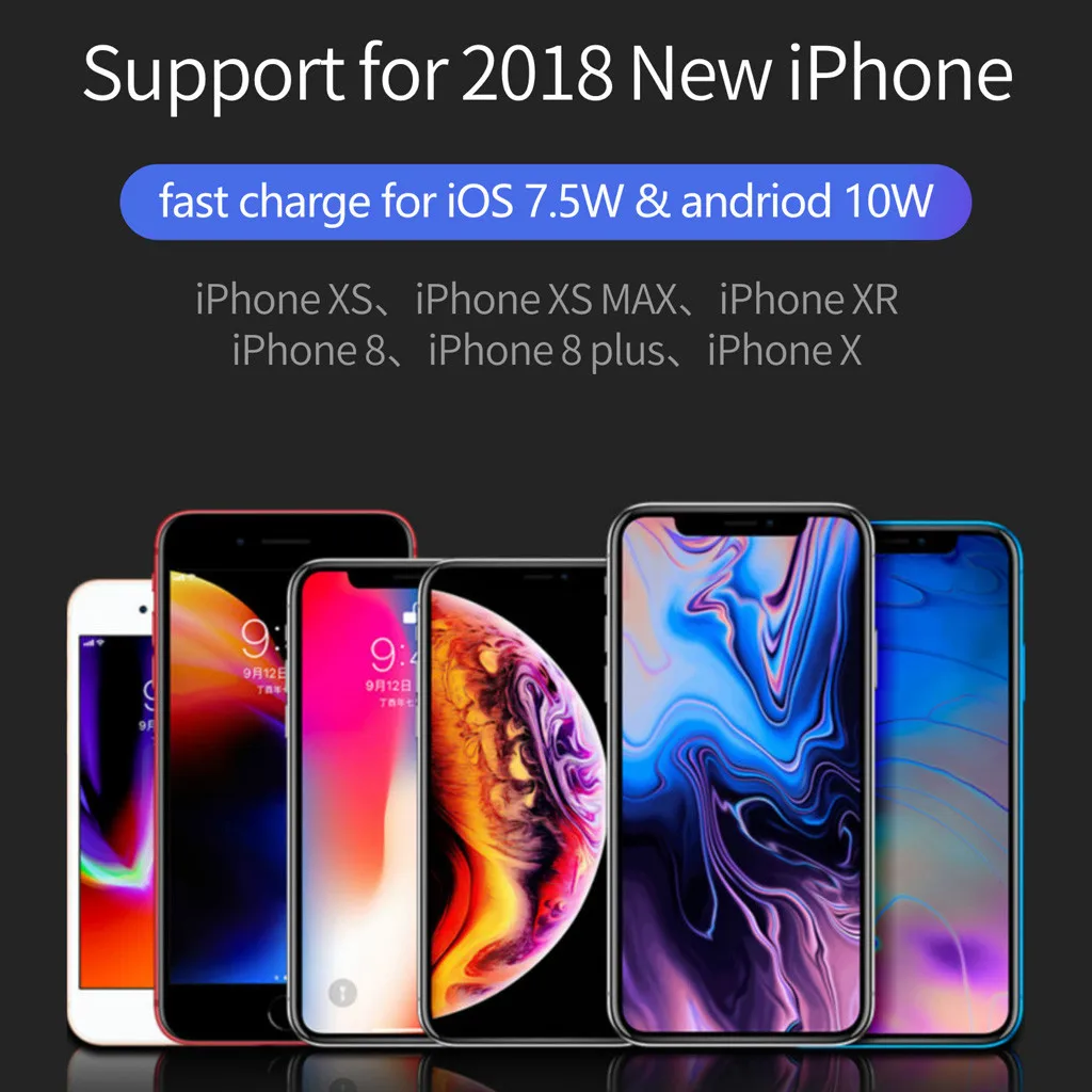 10 W Автомобильное устройство для быстрой зарядки для Iphone X Xr Беспроводной автомобиля Зарядное устройство адаптер для huawei P30 P30 Pro просо 9 9se Зарядное устройство