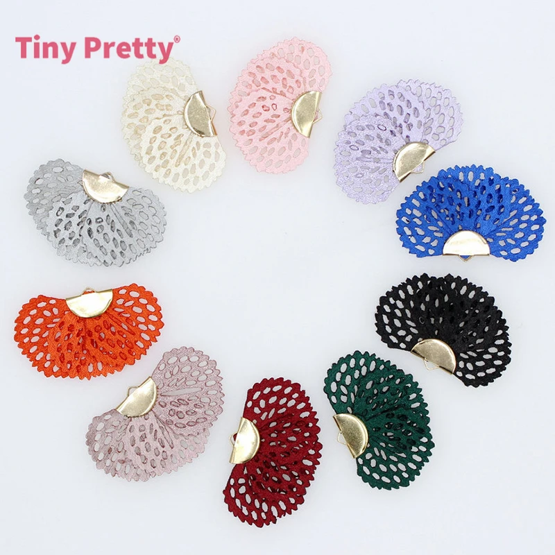 

20PCS Chic Howllow Out Fan Shaped Tassels Fan Dangle Earring Jewelry Finding DIY Craft Accessory