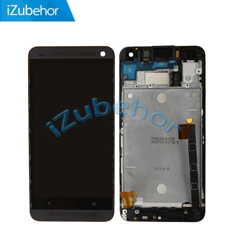 

100% warranty black Lcd screen display with touch screen digitizer Assembly + Frame For HTC ONE M7 Dual Sim 802t 802D 802W