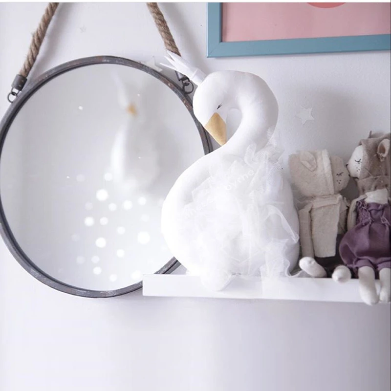 Голова Животного Лебедь Фламинго Настенное подвесное крепление плюшевая игрушка принцесса кукла для девочки детский подарок Детская комната Настенный декор