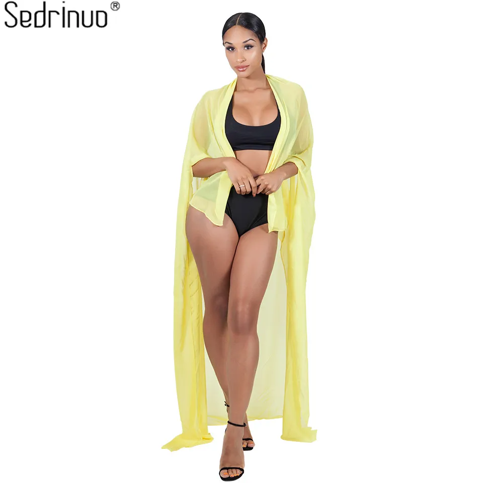 

Sedrinuo Beach Black Cover Up Bikini Cover Up Swimwear Women Cardigan Bathing Suit Many Colors Cover Ups 2018 Summer