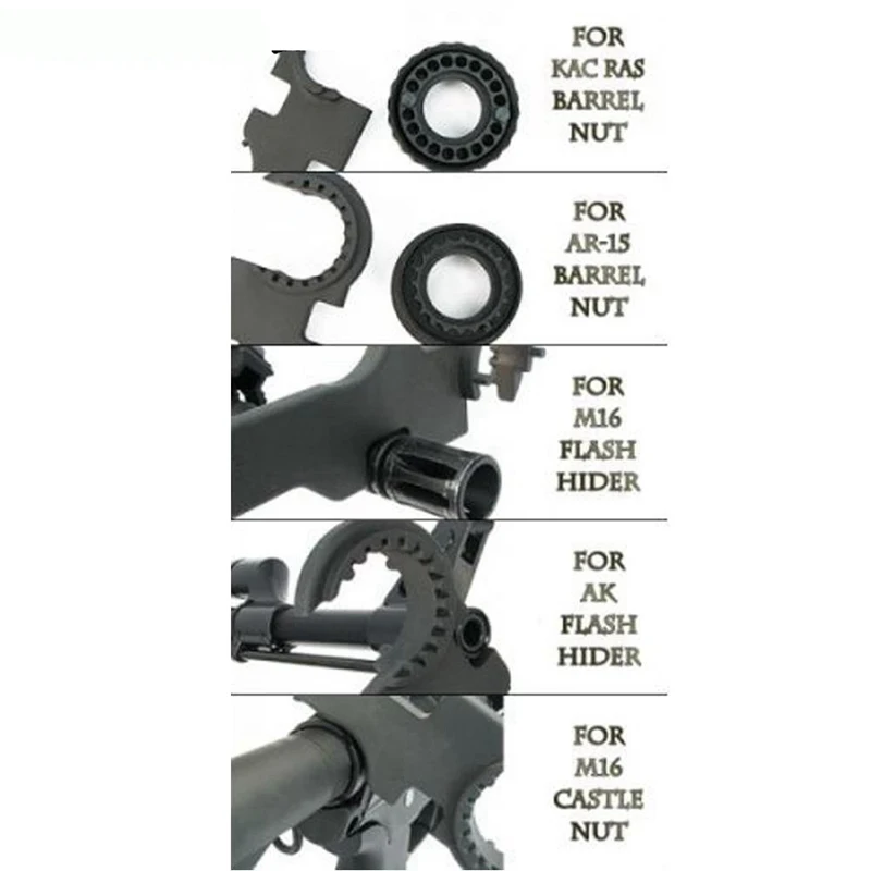 AR15 гаечный ключ Combo Armorer's гаечный ключ инструмент для ствольной накладки комбинированный ключ инструмент Flash Hider инструмент для ствольной
