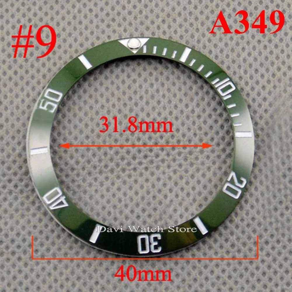 38 мм/40 мм зеленый керамический Fit GMT автоматический механизм для 40 мм/43 мм корпус часов рамка