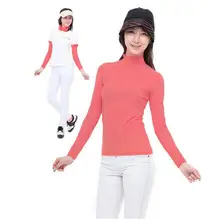 Высокое качество Тонкий удобный Солнцезащитный Женский Гольф рубашки для отдыха хорошая эластичность футболка с длинным рукавом