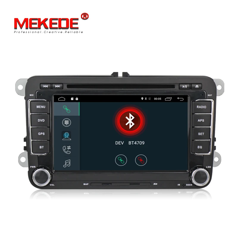 Perfect 7 inch Android 7.1 2din Car GPS navigation Player for VW Caddy EOS Golf Jetta Passat tiguan polo golf 5 with DVD BT radio stereo 3