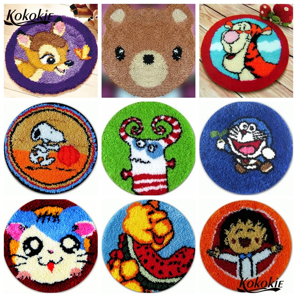 Сделай Сам tapijt животное печатный пол вязание крючком tapis игла для ковра handwerken