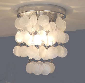

natural or red shell round ceiling lamp bedroom minimalist modern ceiling decorated Special light