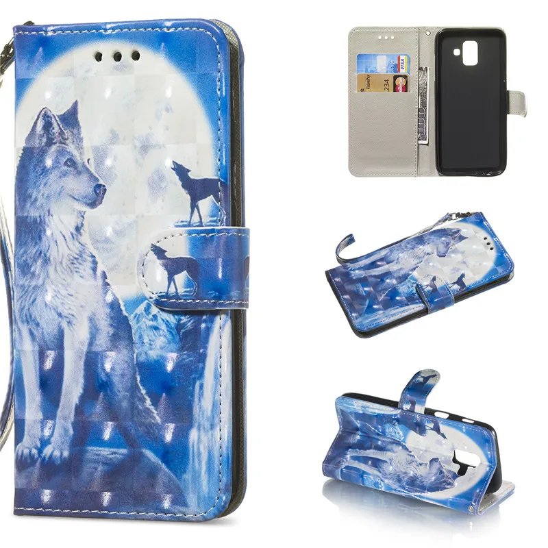 Для Samsung Galaxy A6 2018 Чехол чехол флип для телефона из искусственной кожи A 6 A600F A600 SM-A600F