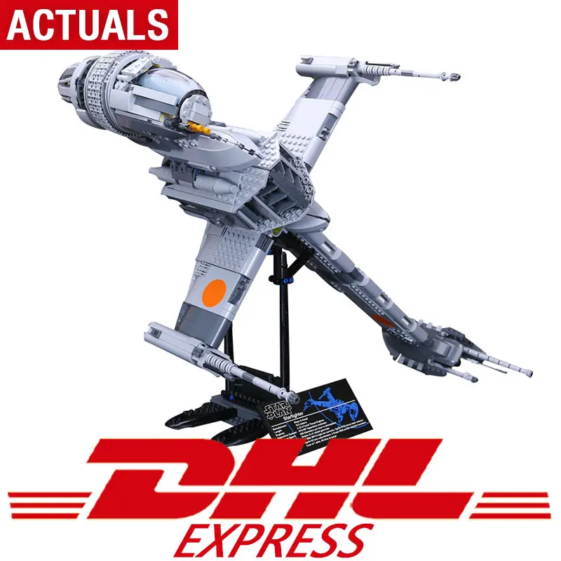 

DHL Star Toys Wars Assembly Kid Toys 1487Pcs Legoing 10227 B-wing Star fighter Set Blocks Bricks New Kids Toys Christmas Gift