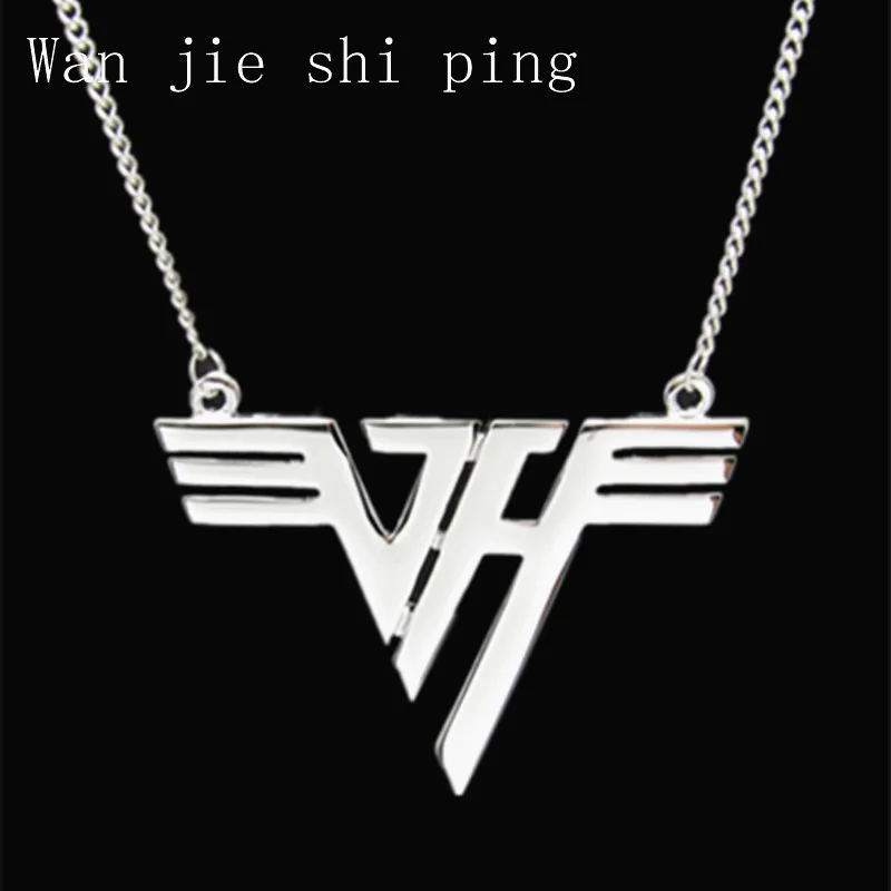 

Edward Lodewijk Van Halen rock band necklaces pendants for men women fans long chain VH male female pendant necklace jewelry