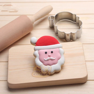 

Santa Claus Biscuit Stamp Cookie Cutter Tools Toy Bakery Gadgets Sale Stainless Steel Baking Mold Fondant Party Decor K040