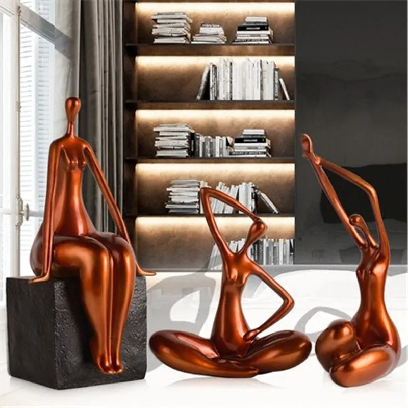  Creative Sculpture Figure Decoration European Style Abstraction Human Body Arts Resin Statue Fashio - 33059999390
