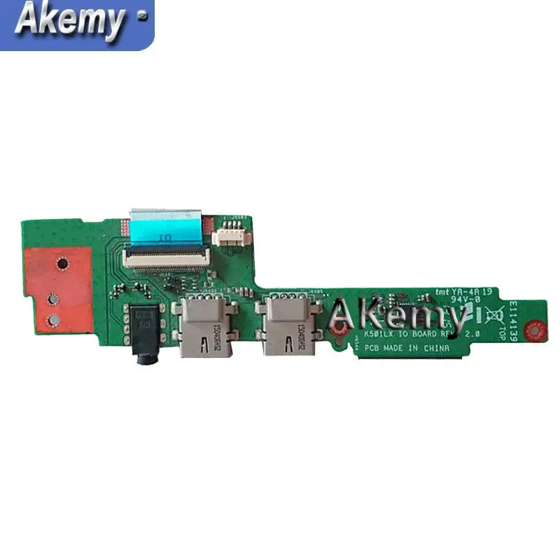Дешево K501UX K501LX K501UW font b USB b font IO плата для ASUS A501L K501 K501LX K501LB K501U A501U K51UXM кабель для ноутбука аудио font b USB b font IO JACK Плата