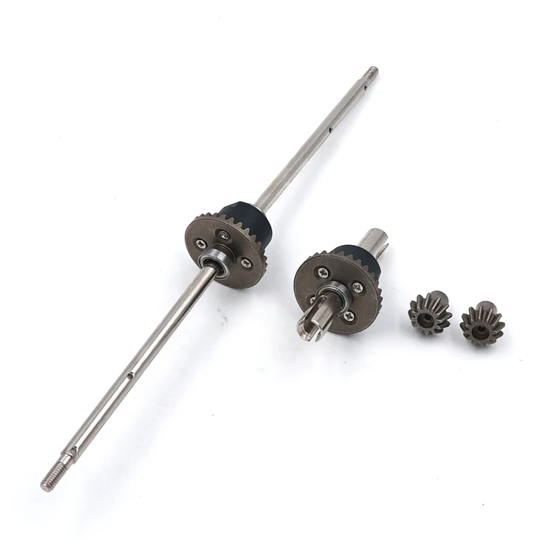 Newest! Metal upgrades Wltoys 12428 12423 12628 RC Car Spare Part upgrade metal Front Rear Differential Gear Set 12428-0091/0133