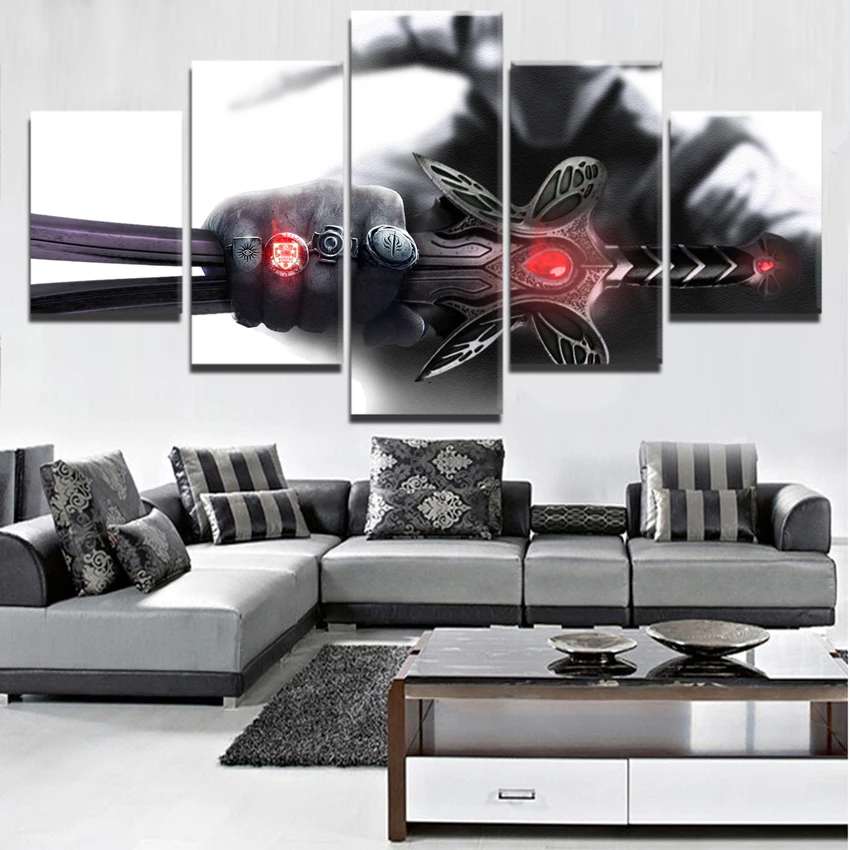 5 Pieces DotA 2 Sven Modern Home Decorative Wall Canvas Picture Art HD Print Game Unique Painting O