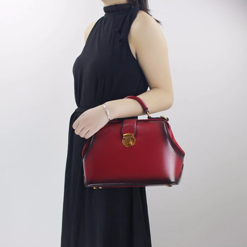 Европейская Женская каркасная сумка, женская сумка на ремне из натуральной кожи, Женская Офисная сумка, простая сумка через плечо