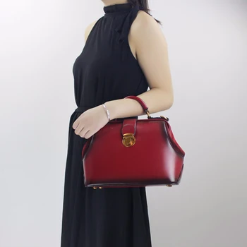 

European Women Frame Handbag 2019 Female Shoulder Sling Bag Natural Leather Lady Office Handbag Simple Messenger Crossbody Bag