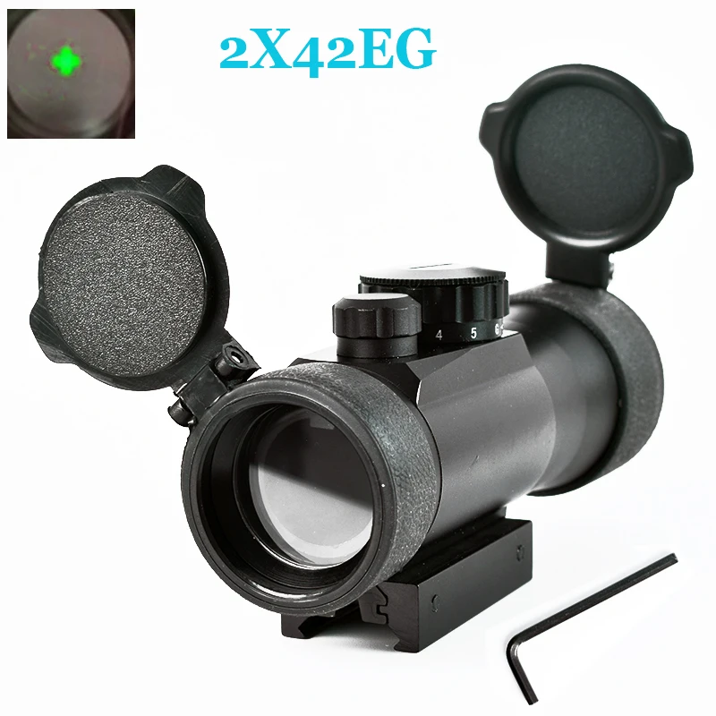 

Tactics 2x42EG green reflection hologram rifle sighting shock 20mm installation for hanging air gun rifle optical coating