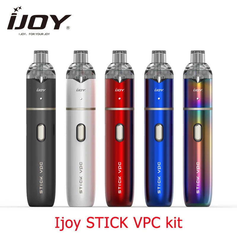 

Original Ijoy Stick VPC Pod Kit 1100mah built-in battery Mod and 1.6ml Capacity Vape atomizer with IWEPAL control chip vs Saber