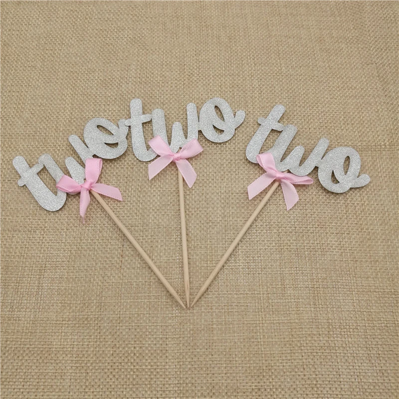 Chicinlife 10 шт. 2 года торт на день рождения капкейк Топпер Baby Shower мальчик девочка й
