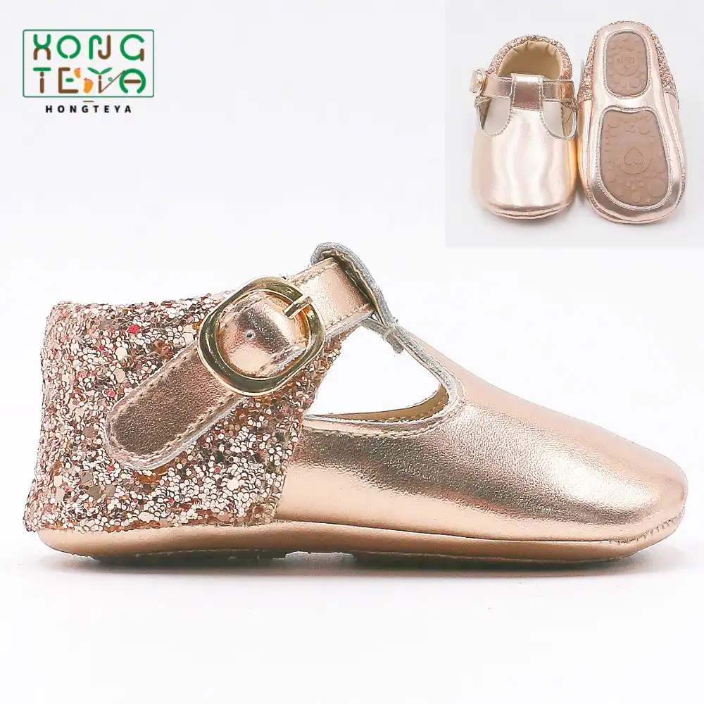 gold glitter shoes for baby girl