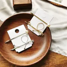 2 шт./набор Стразы шпильки для волос с жемчугом корейский сплав Bowknots crital Girls трендовые заколки для волос аксессуары для волос Прямая поставка