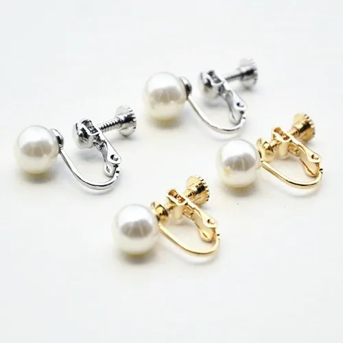 10pcs/lot 8mm Pearl Earrings Screw No Piercing For Women Girl Feminine Jewelry Party Wedding DIY | Украшения и аксессуары